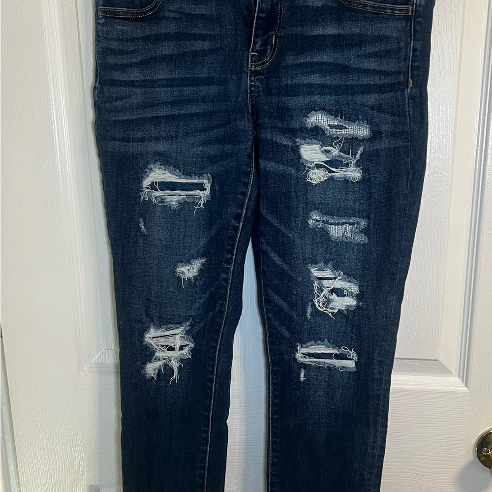 American Eagle Distressed Blue Jeans 10 Short